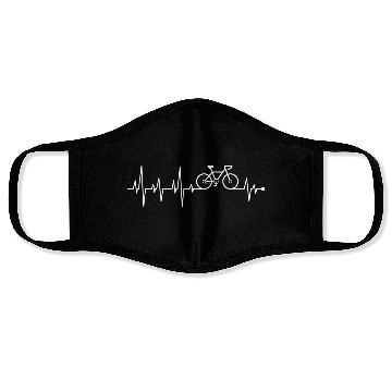 Discover Heart Beat Bicycle Face Masks