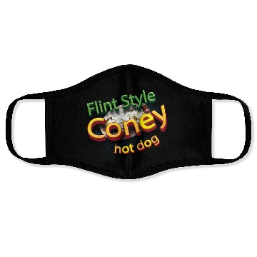 Discover flint style coney hot dog Face Masks