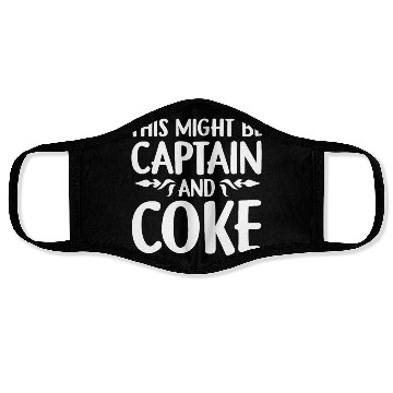 Discover Captian and Coke alcohol lover drinker Face Masks