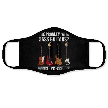 Discover Bass Guitar Gift Bassist Face Masks