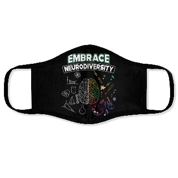 Discover Embrace Neurodiversity Brain Voice Face Masks