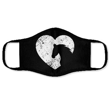 Discover Heart with horse head Face Masks
