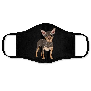 Discover Brown chihuahua dog | chihuahua dog lover Face Masks