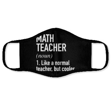 Discover math teacher defined Face Masks
