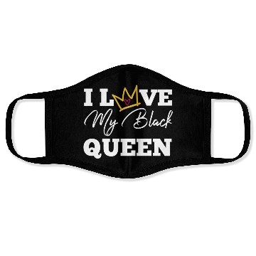 Discover I Love My Black Queen Couples King And Queen Top T Face Masks