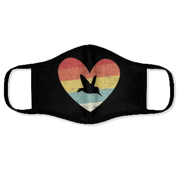 Discover Bird watching Hummingbird Heart (Gift) Face Masks