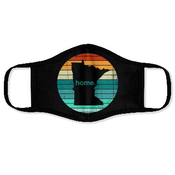 Discover Unique Vintage Retro Style Home State Minnesota - Face Masks