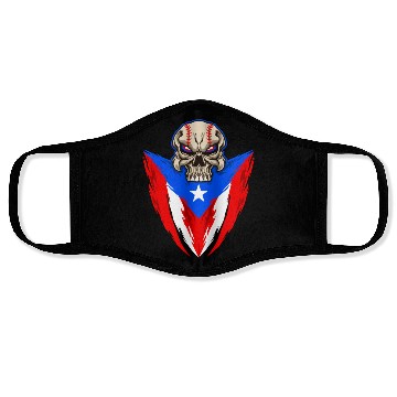 Discover Puerto Rico Baseball Skull Face Masks