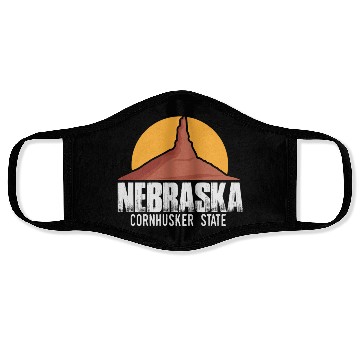 Discover Nebraska State | USA America States Chimney Rock Face Masks