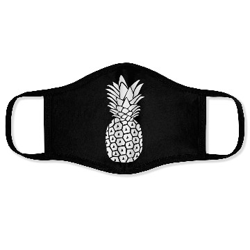 Discover White Pineapple Silhouette Face Masks