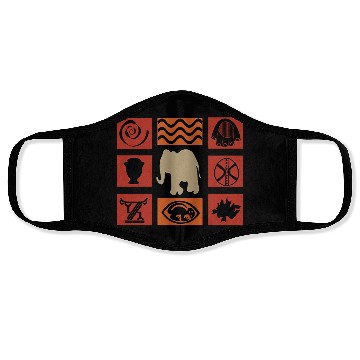 Discover African abstract modern tribal pattern art Face Masks