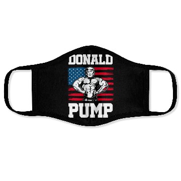Discover Donald Pump Trump Workout Patriotic Fitness Gym Fu Face Masks