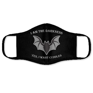 Discover I Am The Darkness Cute Bat Halloween Face Masks