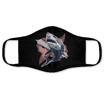 Discover Scuba Diving Shark Gift holiday retro Face Masks