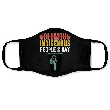 Discover Vintage Indigenous People's Day Not Columbus Day Face Masks