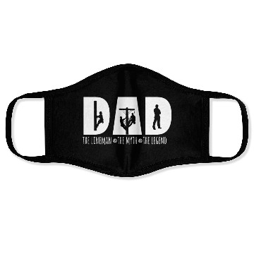 Discover Dad The Lineman The Myth The Legend Granddad | Face Masks