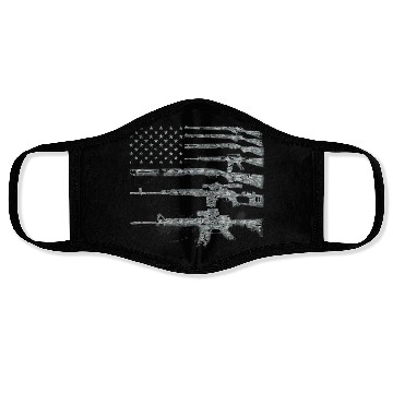 Discover Usa Guns Weapons Rifles Flag Digital Camo Gift Face Masks