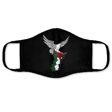 Discover Free Palestine Palestinian Flag Bird Eagle Palesti Face Masks