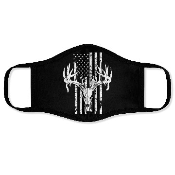 Discover Deer Hunting USA Flag Face Masks