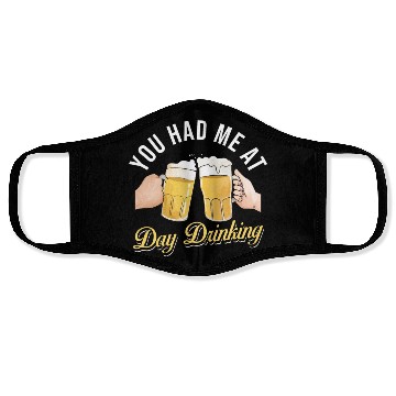 Discover Day Drinking Beer Face Masks