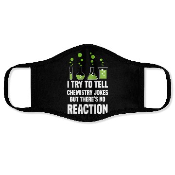 Discover Funny Science Chemistry Chemist Student Teacher Face Masks