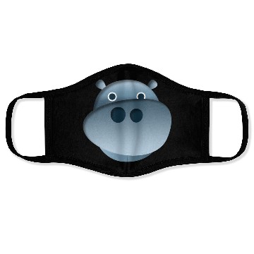 Discover Hippo Baby little animal sweet looking Face Masks