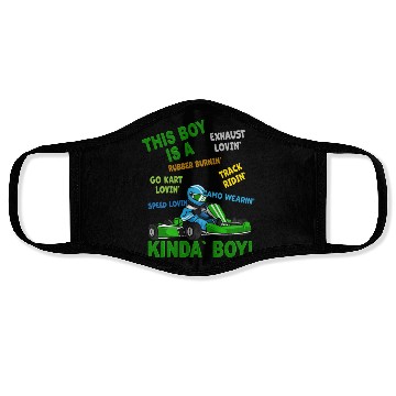 Discover Go Kart Racing Boy Gift - Kart Motor Karting Racer Face Masks