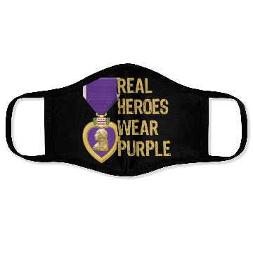 Discover Purple Heart Military Real Heroes Wear Purple Face Masks