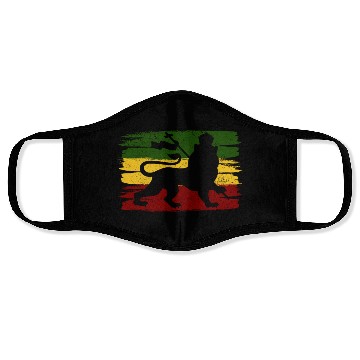 Discover Lion Of Judah Reggae Music Rastafari Rasta Gift Face Masks