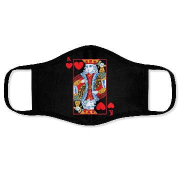 Discover Halloween Playing Card Costume KING OF HEARTS Face Masks