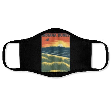 Discover Sunset Indiana Dunes Face Masks