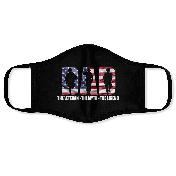 Discover Dad The Veteran The Myth The Legend - Father's Day Face Masks