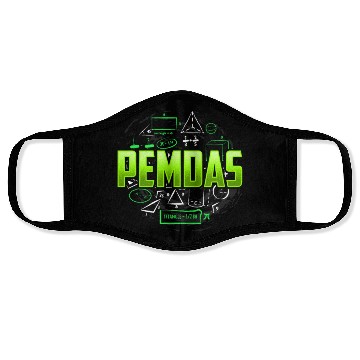 Discover Pemdas Math Teacher Student Mathematics Face Masks