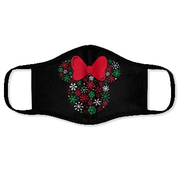 Discover Disney Minnie Mouse Icon Holiday Snowflakes Face Masks