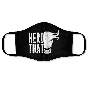 Discover Herd That Farming Dairy Farmer Cattle Rancher Gift Face Masks