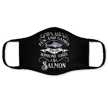 Discover Salmon Fishing Gift Coho Salmon Fish Face Masks