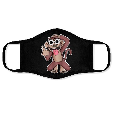 Discover Funny Monkey Showing Middle Finger Face Masks