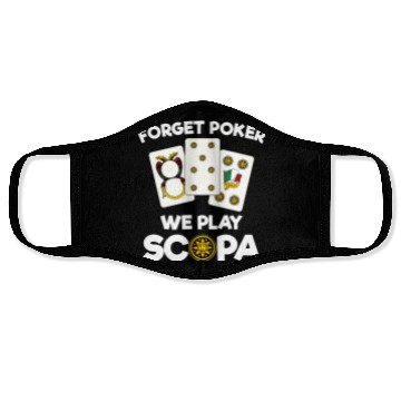 Discover Funny Scopa Quote Italian Card Game Face Masks