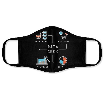 Discover Data Geek Information Analyst Face Masks
