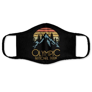Discover Retro Olympic National Park Washington Mountains S Face Masks