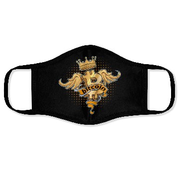 Discover Bitcoin BTC And Crypto Design Face Masks