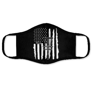 Discover Disc Golf USA American Flag Face Masks