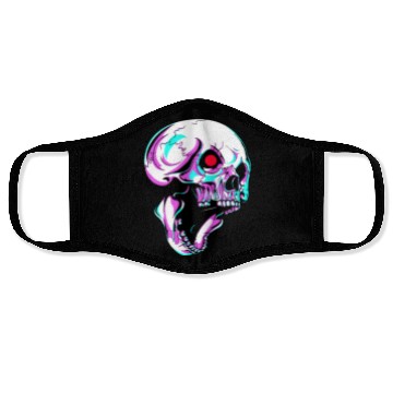 Discover Skull Robot With Red Blinking Eye Cyborg Face Masks