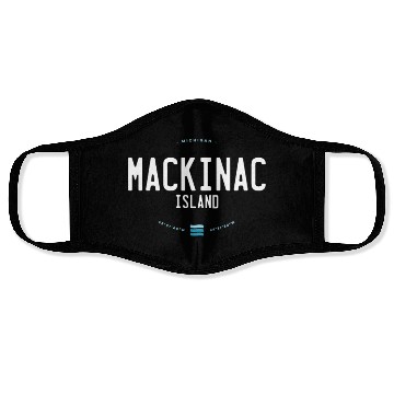 Discover Mackinac Island Michigan Beach Waves Face Masks