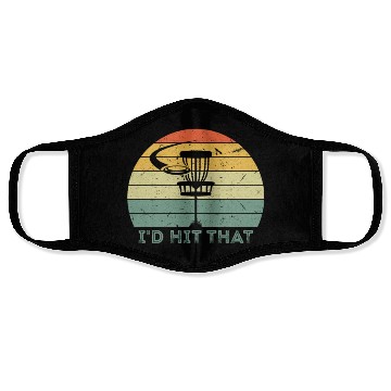 Discover Vintage I'd Hit That Discgolf Golfing Disc Gift Face Masks