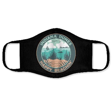 Discover Happy Beaching Indiana Dunes Face Masks