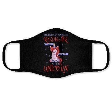 Discover redhead, ginger , unicorn Face Masks