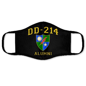 Discover US Army Ranger Veteran DD214 Alumni Logo Insignia Face Masks