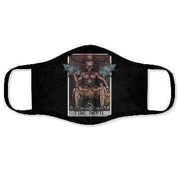 Discover The Devil Tarot Card Halloween Baphomet Satanic Ba Face Masks