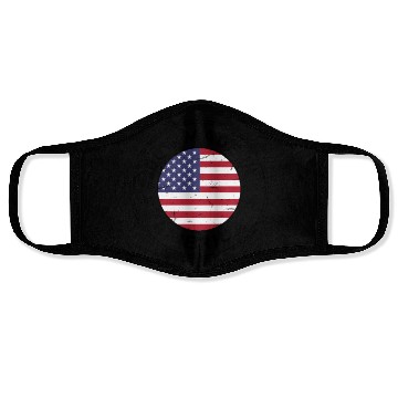 Discover USA Made in America flag stamp Face Masks